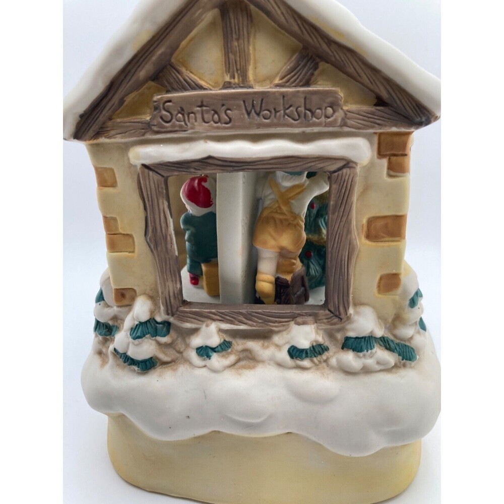 Vintage 1989 House of Lloyd "Santa's Workshop" Rotating Music figures